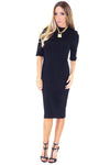 PARADOX SCUBA MIDI DRESS - BLACK - Haute & Rebellious