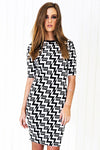 Niva Geometric Pattern Midi Dress - Haute & Rebellious