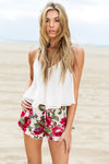 EMMA FLORAL RUFFLE SHORTS - Haute & Rebellious