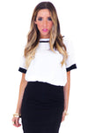 VENOM SHEER CONTRAST SPORTY TOP - Haute & Rebellious
