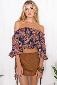 Brielle Bell Sleeve Crop Top - Haute & Rebellious