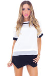 VENOM SHEER CONTRAST SPORTY TOP - Haute & Rebellious