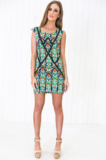 Geo Tropical Print Dress - Haute & Rebellious
