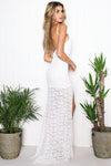 Evie Lace High-Slit Maxi Dress - Haute & Rebellious