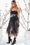 See Right Though Mesh Midi Dress