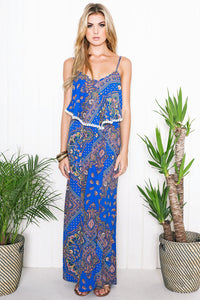 Maia Paisley Print Maxi Dress - Haute & Rebellious