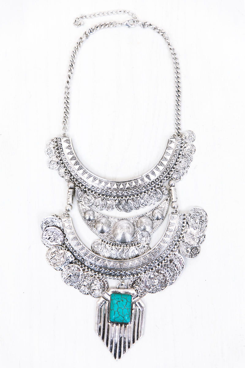 Pharaoh Metal Statement Necklace - Haute & Rebellious