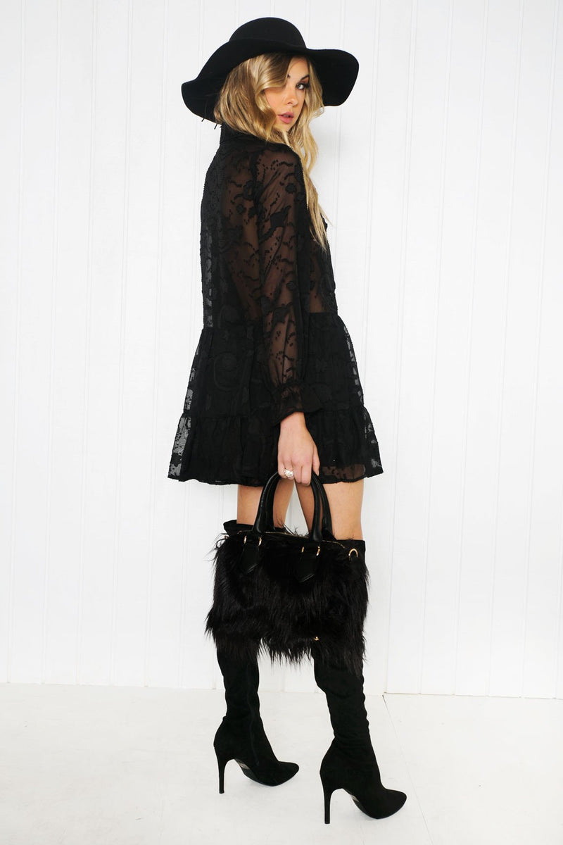 Deidra Ruffle Long Sleeve Dress - Haute & Rebellious