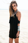 Jana Off-Shoulder Sun Dress - Black - Haute & Rebellious