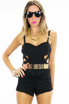 STRAPPY CUTOUT CROP TOP - Haute & Rebellious