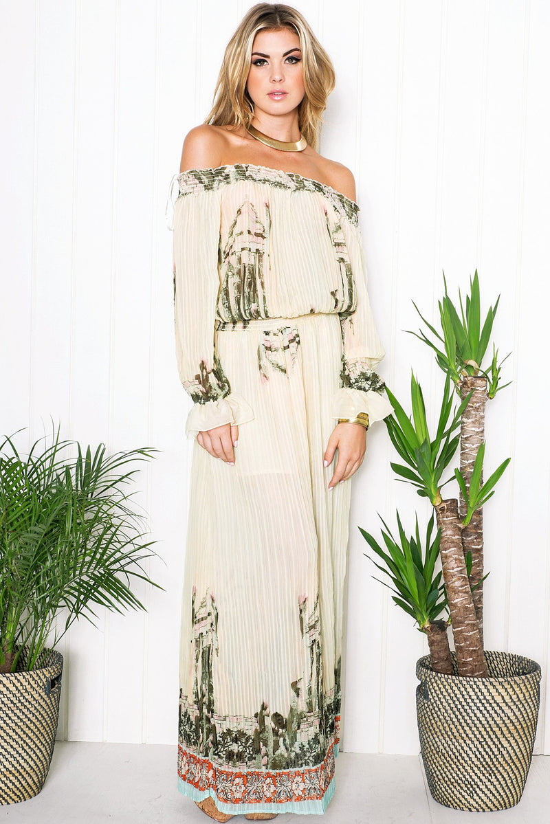 Isis Flower Print Maxi Dress - Haute & Rebellious