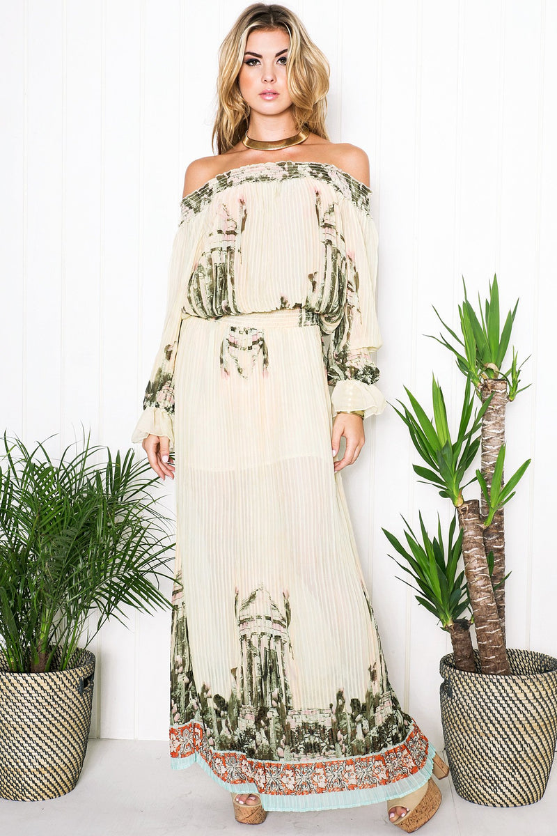 Isis Flower Print Maxi Dress - Haute & Rebellious