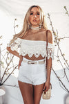 Lena Crochet Off Shoulder Tube Top