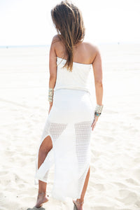 Meadow Strapless Crochet Maxi Dress - Haute & Rebellious