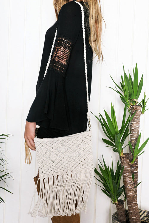 Linda Crochet Fringe Handbag - Haute & Rebellious
