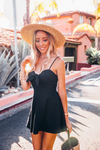 Linen Mini Dress - Black
