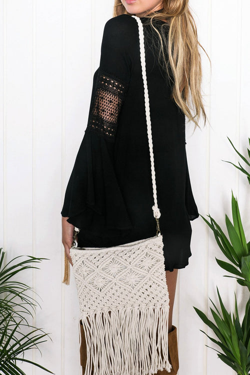 Linda Crochet Fringe Handbag - Haute & Rebellious