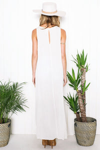 Lilah High-Slit Maxi Dress - White - Haute & Rebellious