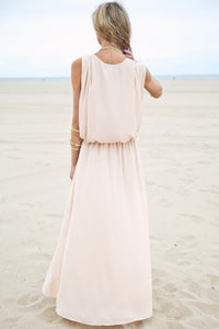 Molin Front Slits Chiffon Maxi Dress - Haute & Rebellious
