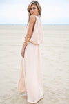 Molin Front Slits Chiffon Maxi Dress - Haute & Rebellious