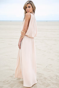 Molin Front Slits Chiffon Maxi Dress - Haute & Rebellious