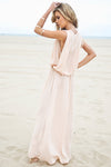 Molin Front Slits Chiffon Maxi Dress - Haute & Rebellious