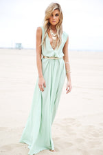 Grecian Style Flowy Maxi - Mint - Haute & Rebellious