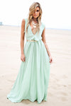 Grecian Style Flowy Maxi - Mint - Haute & Rebellious