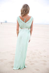 Grecian Style Flowy Maxi - Mint - Haute & Rebellious