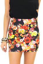 FLORAL BANDED SKIRT - Haute & Rebellious