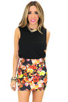 FLORAL BANDED SKIRT - Haute & Rebellious
