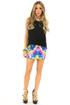 WATERCOLOR BANDED SKIRT - Haute & Rebellious
