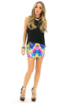 WATERCOLOR BANDED SKIRT - Haute & Rebellious