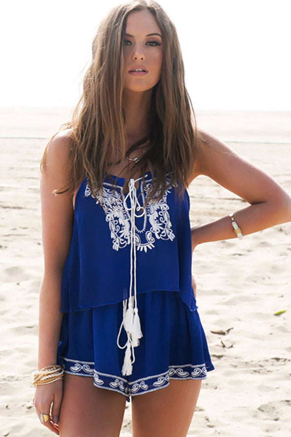 Santorini Embroidery Shorts - Haute & Rebellious