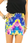 WATERCOLOR BANDED SKIRT - Haute & Rebellious