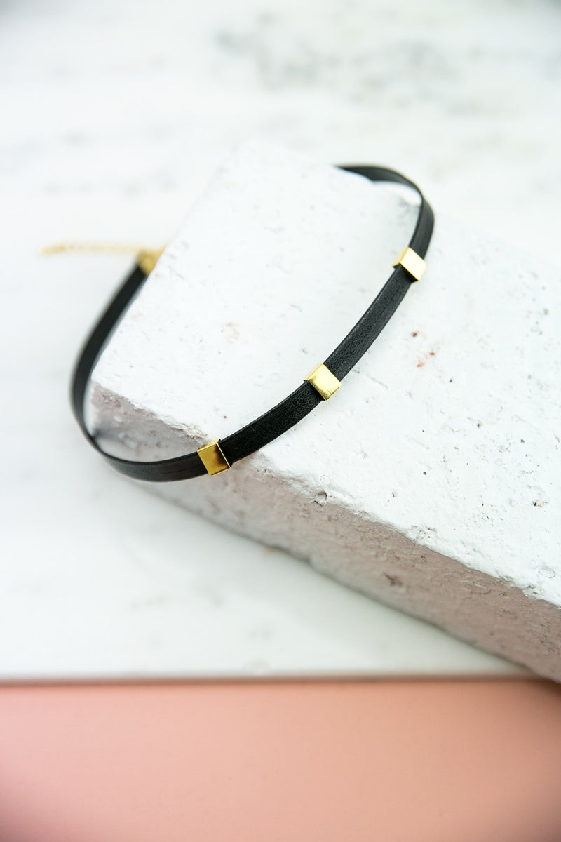 Metal & Leather Choker - Haute & Rebellious