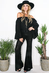 Aileen Bell Sleeve Top - Black - Haute & Rebellious