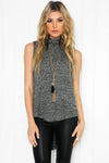 Mauven Knit Sleeveless Top - Grey - Haute & Rebellious