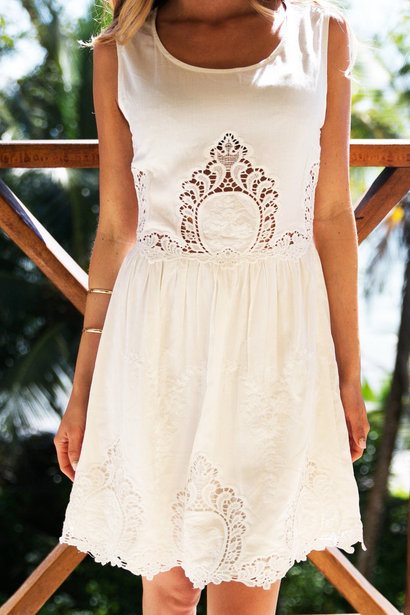LANA LACE EMBROIDERED DRESS - Haute & Rebellious