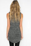 Mauven Knit Sleeveless Top - Grey - Haute & Rebellious