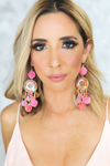 Pom Pom Fiesta Earrings - Fuchsia - Haute & Rebellious