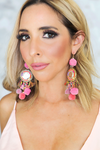 Pom Pom Fiesta Earrings - Fuchsia - Haute & Rebellious