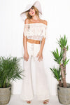 Stacie Bell Bottom Pants - Ivory - Haute & Rebellious