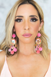 Pom Pom Fiesta Earrings - Fuchsia - Haute & Rebellious