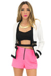 JANETTE NEON QUILTED SHORTS - Haute & Rebellious