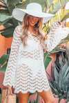 Bell Sleeve Lace Cover-Up Tunic