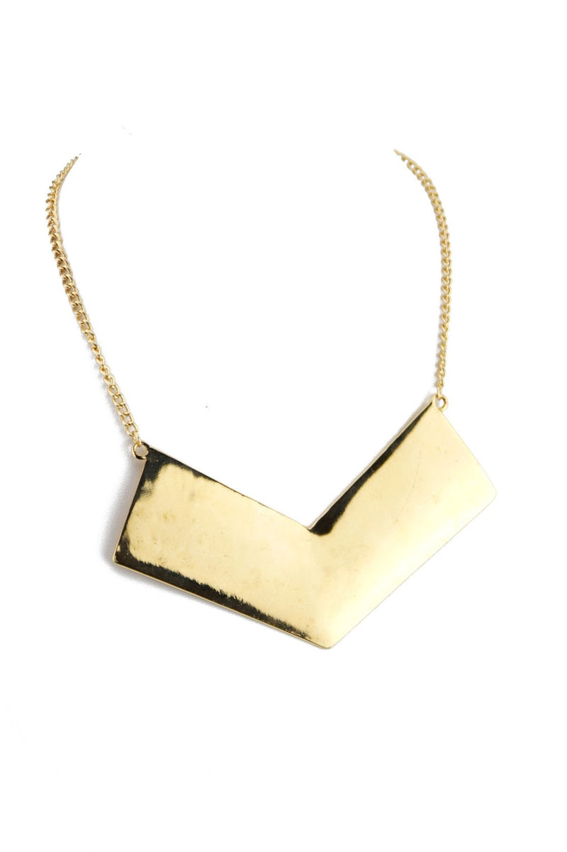 HUT TRIANGULAR PLATED NECKLACE - Haute & Rebellious