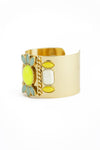COLORED STONES CUFF - Lime - Haute & Rebellious