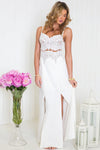 Elanza Slit Lace Maxi Dress - Haute & Rebellious