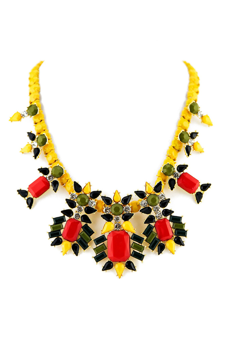 BRIT COLORED STONES NECKLACE - Haute & Rebellious